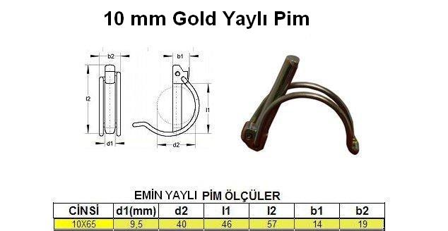 10 mm Yaylı Pim GOLD